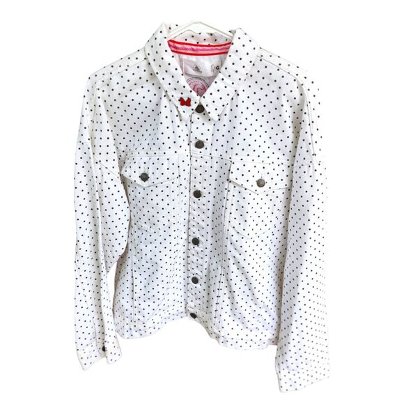 Disney Minnie Mouse Forever Polka Dot Women's Sz 3X Denim Jacket Sequin Back NWT - Picture 3 of 15